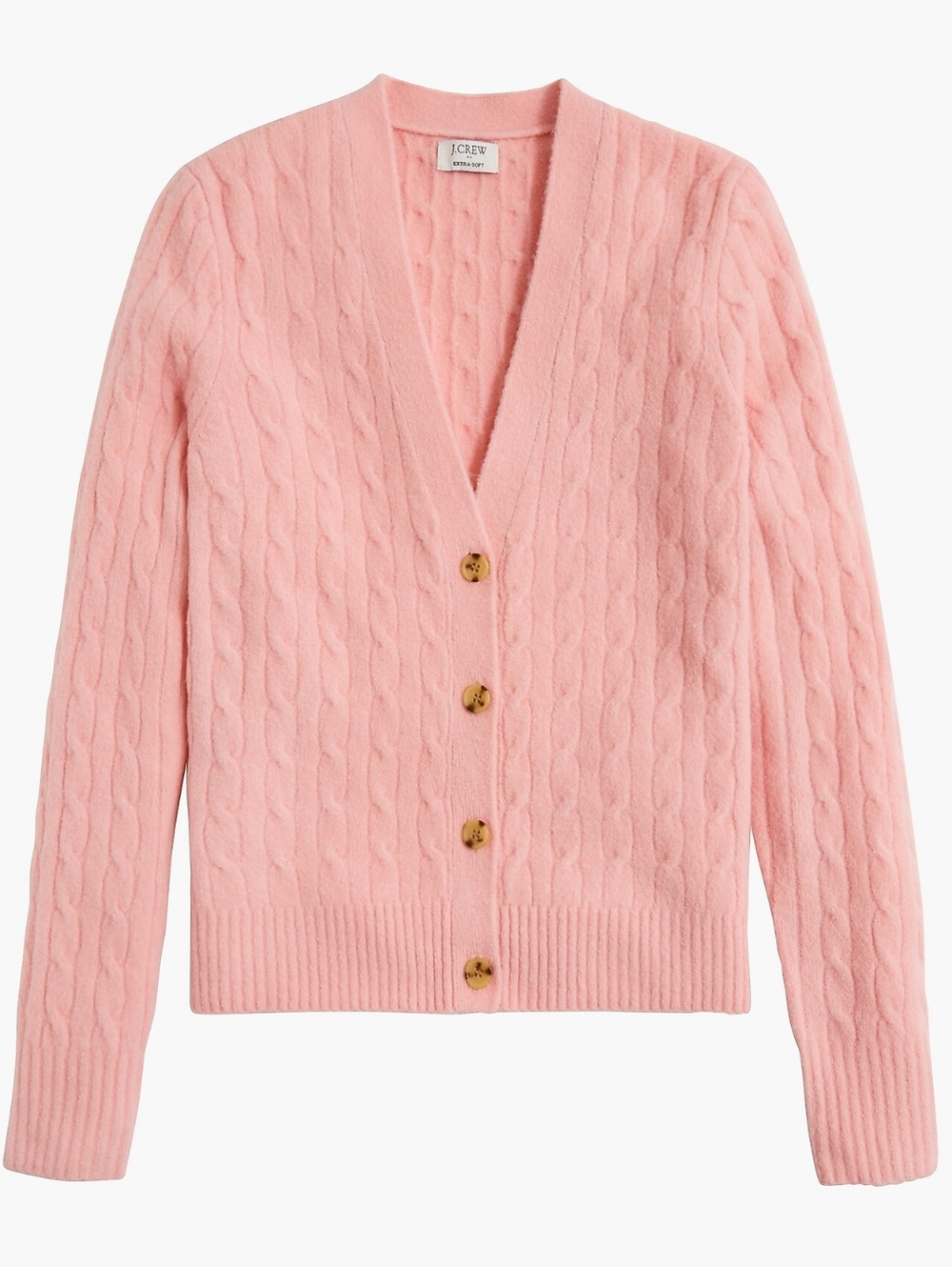 J Crew Cable-knit cardigan sweater in extra-soft yarn